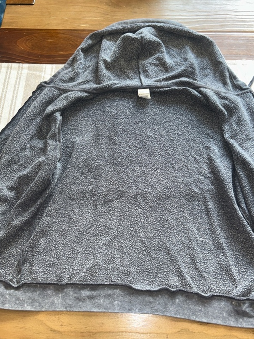PINK Victoria's Secret Gray Full-Zip Hooded Sweatshirt with Floral Accents - Picture 5 of 13